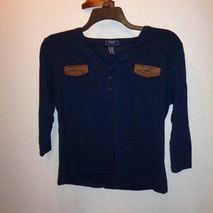 WOMEN'S Chaps 3/4 Sleeve Top Size XL